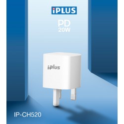 شاحن جداري سريع منفذ PD 20W من شركة IPLUS