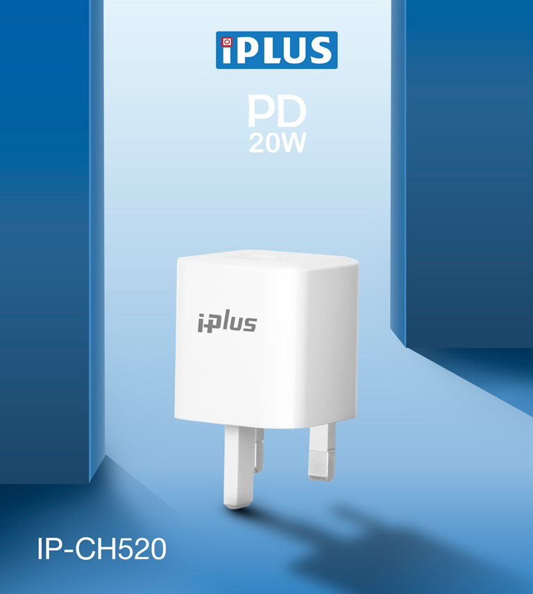 شاحن جداري سريع منفذ PD 20W من شركة IPLUS